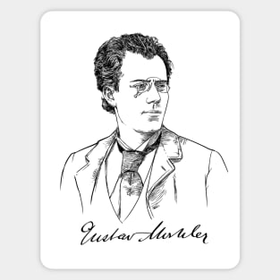 Gustav Mahler, Austrian composer, conductor. Music Sticker